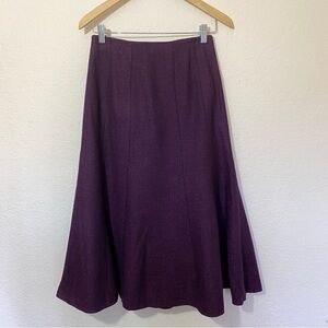 Vintage Purple and Navy Diagonal Striped Wool Skirt